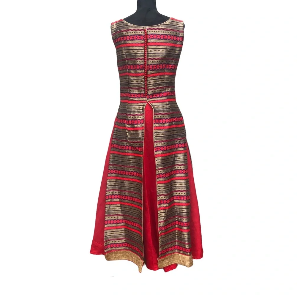 Traditional Red & Gold Dress Made in India size 8 - Picture 13 of 16